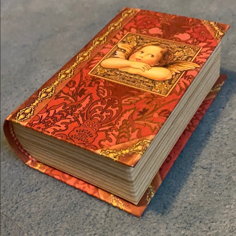 Punch Studio Cherub Angel Magnetic Mini Book Trinket Keepsake Empty Storage Box